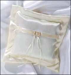 Ivory Satin Ring Cushion
